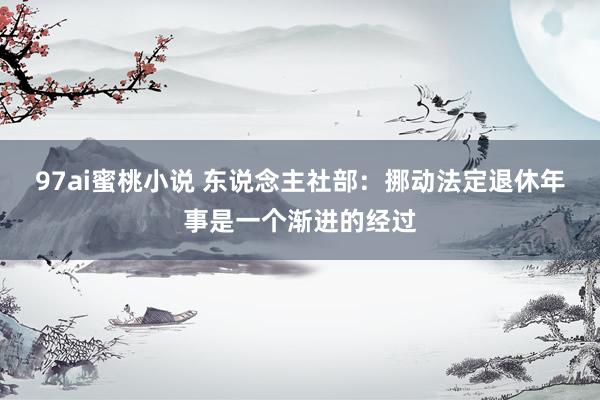 97ai蜜桃小说 东说念主社部:挪动法定退休年事是一个渐进的经过