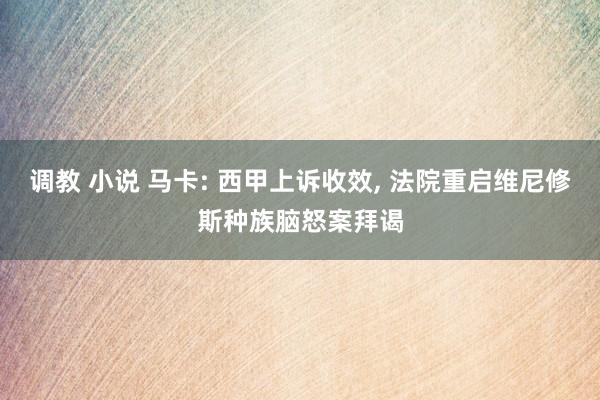调教 小说 马卡: 西甲上诉收效， 法院重启维尼修斯种族脑怒案拜谒