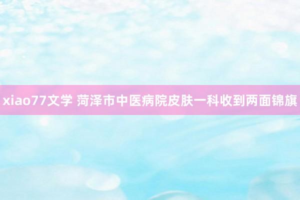 xiao77文学 菏泽市中医病院皮肤一科收到两面锦旗