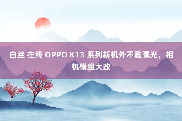 白丝 在线 OPPO K13 系列新机外不雅曝光，相机模组大改