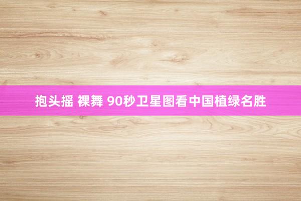 抱头摇 裸舞 90秒卫星图看中国植绿名胜